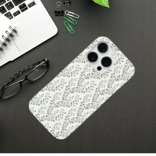 Elegantes Salbei-Cream Minimalistisches Boho-Blume iPhone 16 Pro Hülle