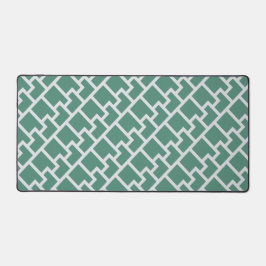 Elegantes Salbeigrün Geometrisches Muster Schreibtischunterlage