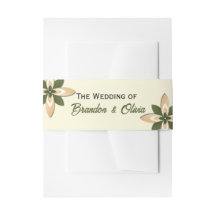 Elegantes Salbeigrün und Beige Geometrisch Floral