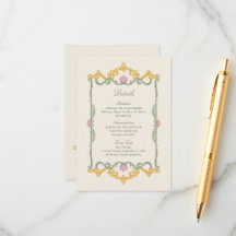 Elegantes Salbeigrün und Gold im Jugendstil