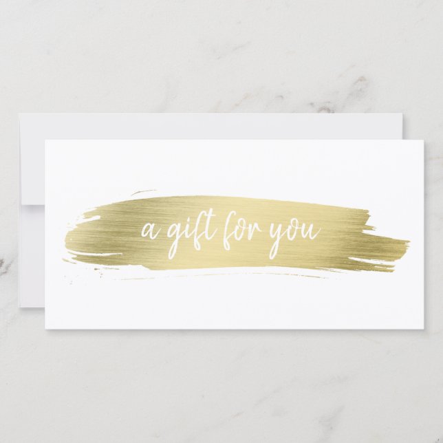 Elegantes Salon Business Gold Geschenkgutschein (Vorderseite)