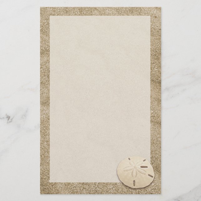 Elegantes Sand-Dollar-Stationar 4 Briefpapier (Vorderseite)