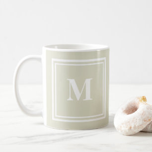 Elegantes Sandy Beige Farbgeblasenes Blockrahmenmo Kaffeetasse