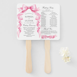 Elegantes, sanftes, rosa, handgezeichnetes Bow-Hoc Fächer