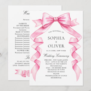 Elegantes, sanftes, rosa, handgezeichnetes Bow-Hoc Programm