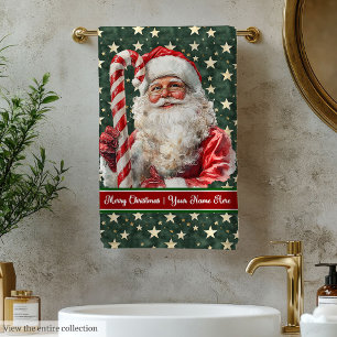 Elegantes Santa Claus Badetuch Weihnachten Set