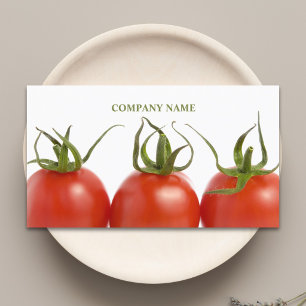 Elegantes sauberes Tomaten-Foto Ernährungsberater Visitenkarte