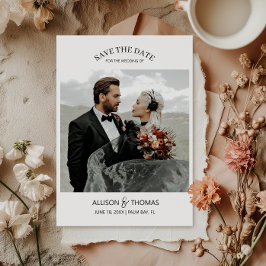 Elegantes Save the Date Foto QR Code Hochzeit Einladung