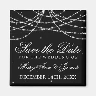 Elegantes Save the Date funkelndes Magnet