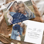 Elegantes, Save the Date handgeschriebenes Foto<br><div class="desc">Handgeschriebenes Budget Hochzeit Speichern Sie die Datumskarten,  die auf der Vorder- und Rückseite ein Foto haben. Die Save the Date Herbst-,  Herbst-,  Winter-,  Frühlings- oder Sommerkarten enthalten eine moderne,  handgeschriebene Schrift-Typografie,  die elegant,  einfach und modern ist,  um nach einem einfachen Hochzeitsfeiertag minimalistisch zu wirken.</div>