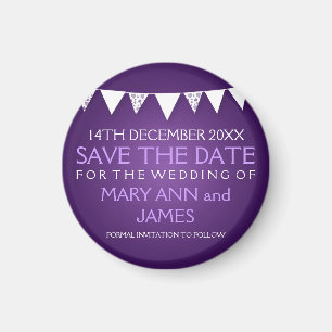 Elegantes Save the Date Liebe-Mit dem Kopfe stoße Magnet