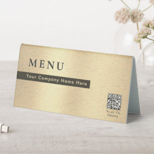Elegantes Scannen-auf-Bestellmenü QR-Code Shiny Go Tischaufsteller