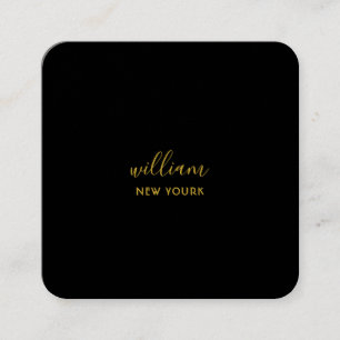Elegantes schicke Gold, modernes, quadratisches Sc Quadratische Visitenkarte