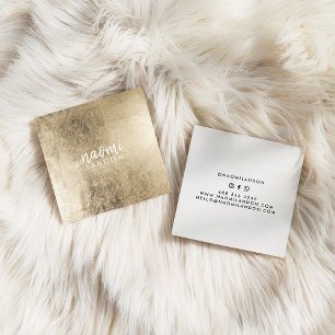 Elegantes schicke Gold, modernes, quadratisches We Quadratische Visitenkarte