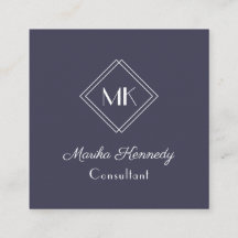 Elegantes Schiefergraues Berufliches Monogramm