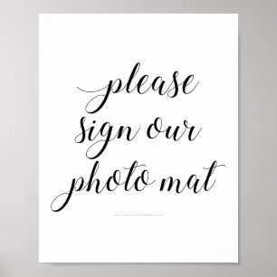 Elegantes Schild für unser Foto-Mat Hochzeitsschil