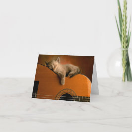 Elegantes Schlafen Kitty Notecard Karte
