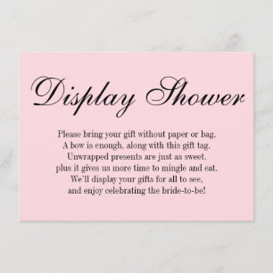 Elegantes, schlichtes Brautparty ohne Wrap, rosa Begleitkarte