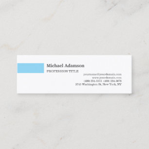 Elegantes Schlichtes, einfaches Minimalistisches P Mini Visitenkarte