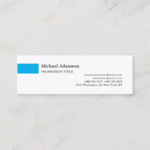 Elegantes Schlichtes, einfaches Minimalistisches P Mini Visitenkarte