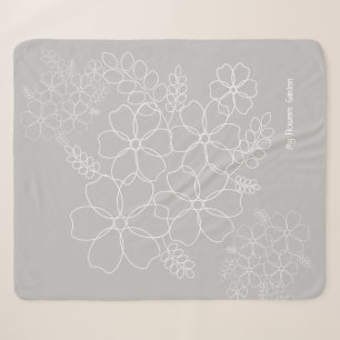 Elegantes, schlichtes Muster der Blume im Sommer Sherpadecke