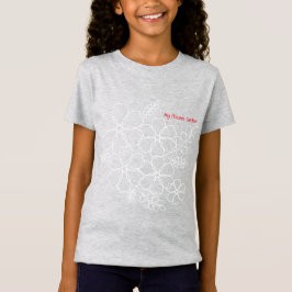 Elegantes, schlichtes Muster der Blume im Sommer T-Shirt