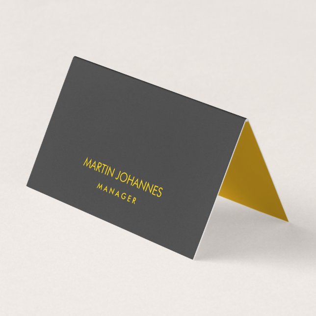 Elegantes Schlichtes, stilvolles Gold Premium Blac Visitenkarten (Vorderseite)