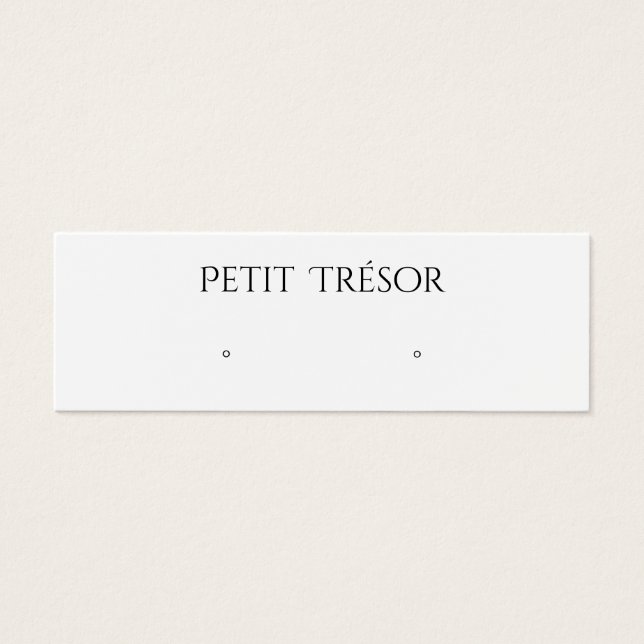 Elegantes Schlichtes White Stud Earring Display (Vorderseite)