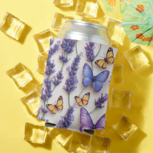 Elegantes Schmetterlingdesign und Lavenderdesign Dosenkühler