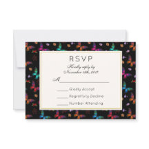 Elegantes Schmetterlingsmuster auf Black Wedding R