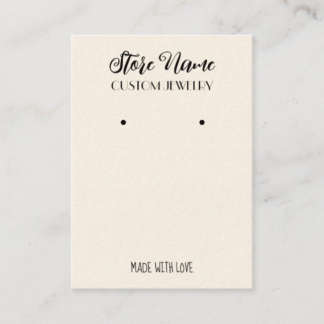 Elegantes Schmuckeiserendisplay Visitenkarte (Vorderseite)