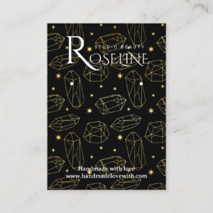 Elegantes Schmuckstück aus schwarzem und goldenem Visitenkarte
