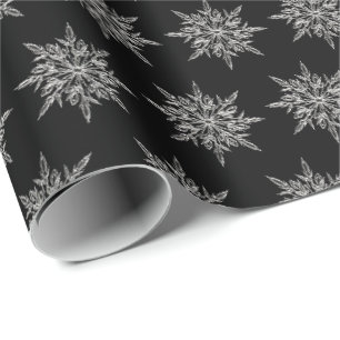 Elegantes Schneeflocken-Eiskristall-Weihnachts-Ver Geschenkpapier