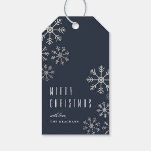 Elegantes Schneeflocken-Weihnachtsfest Geschenkanhänger