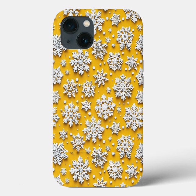 Elegantes Schneeflocken-Winter-Ästhetik-Design Case-Mate iPhone Hülle (Rückseite)