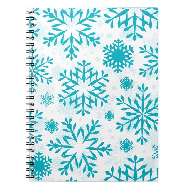 Elegantes Schneeflockendesign – Winterfeiertag Notizblock (Vorderseite)