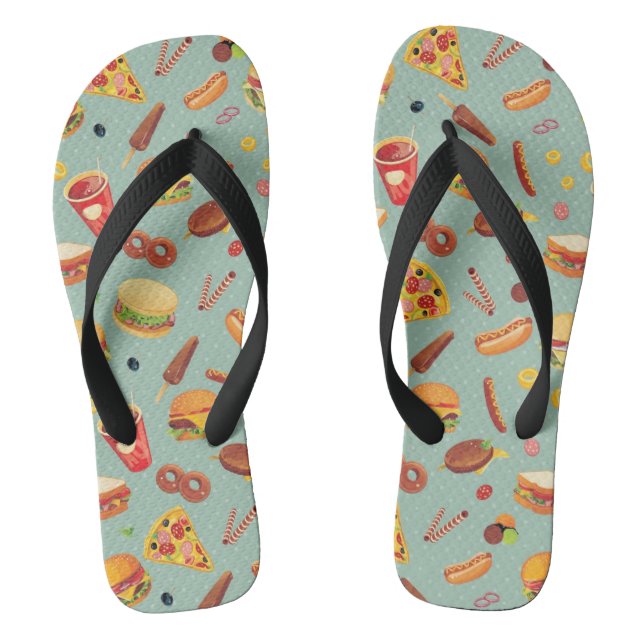 Elegantes Schnellimbiss-Muster Flip Flops (Fußbett)