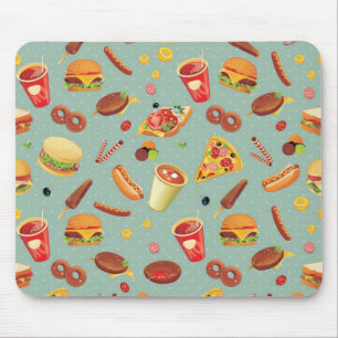 Elegantes Schnellimbiss-Muster Mousepad