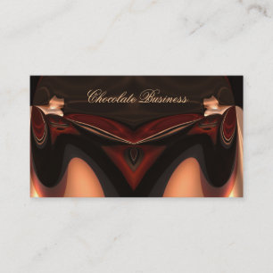 Elegantes Schokoladen-Swirls-Creme-Braun-Profil Visitenkarte