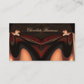 Elegantes Schokoladen-Swirls-Creme-Braun-Profil Visitenkarte