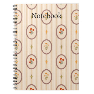 Elegantes Schönes Florales Notizbuch Notizblock