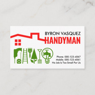 Elegantes schräges Dach Handyman-Reparatur Visitenkarte