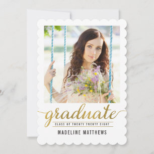 Elegantes Schriftart EDITABLE COLOR Abschlusskarte Einladung