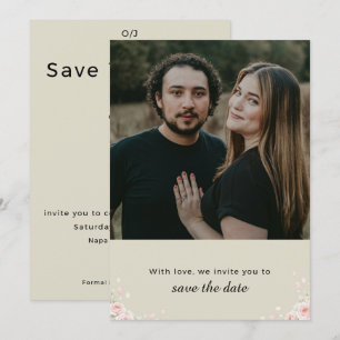 Elegantes Schriftfoto Hochzeit Save-the-Date-Einla Save The Date
