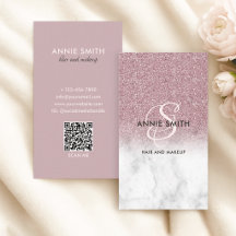 Elegantes Schriftmonogramm Marmor Roségold Glitter