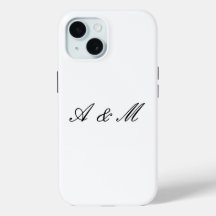 Elegantes Schriftmonogramm-Paar personalisierte Hü