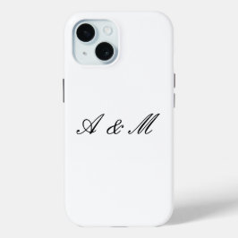 Elegantes Schriftmonogramm-Paar personalisierte Hü Case-Mate iPhone Hülle
