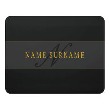 Elegantes Schriftmonogramm Schwarz & Gold