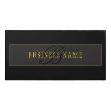 Elegantes Schriftmonogramm Schwarz & Gold
