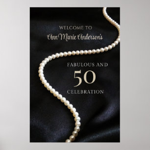 Elegantes Schwarz 50 und Fabelhaft Willkommen Poster
